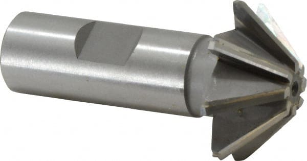 Whitney Tool Co. - 1-1/2" Diam x 1/2" Width of Cut, 45° Included Angle, Shank Connection, Carbide Tipped Single Angle Cutter - 3/4" Shank Diam, 2-3/4" Overall Length, Right Hand Cut, Uncoated - Exact Tooling