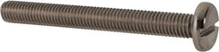 Value Collection - M10x1.50 Metric Coarse, 90mm Length Under Head Slotted Drive Machine Screw - Pan Head, Grade 316 & A4 Stainless Steel, Uncoated, Without Washer - Exact Tooling
