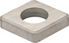 Made in USA - 1" Inscribed Circle, Diamond (Shape) Shim for Indexables - Carbide, 1/8" Thick, CSN Shim Style, Negative Rake - Exact Tooling
