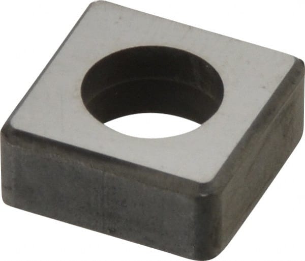 Made in USA - 1/2" Inscribed Circle, Square Shim for Indexables - Carbide, 3/16" Thick, ISSN Shim Style, Negative Rake - Exact Tooling