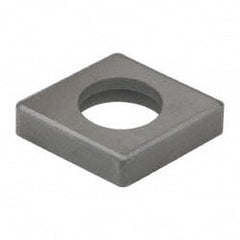 Made in USA - 3/4" Inscribed Circle, Diamond (Shape) Shim for Indexables - Carbide, 3/16" Thick, MCN Shim Style, Negative Rake - Exact Tooling