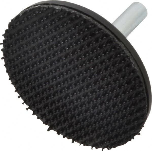 3M - 2" Diam Hook & Loop Disc Backing Pad - 1/4" Shank Diam, Firm Density, 23,000 RPM - Exact Tooling