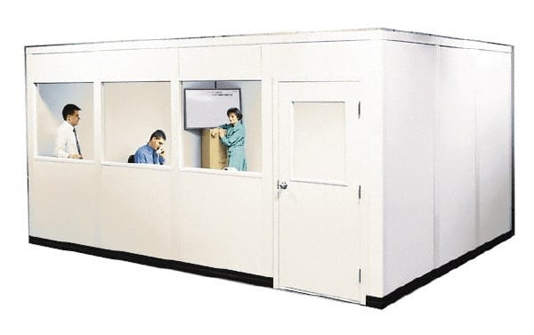 Portafab - 20' Long x 10" Wide, Fire & Sound Panel Temporary Structure - 3 Walls - Exact Tooling