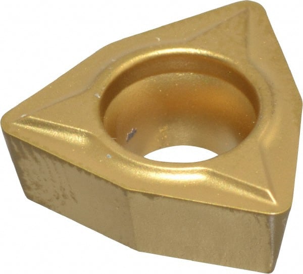 Kennametal - WPMT32.52 LF Grade KC850 Carbide Turning Insert - TiC/TiCN/TiN Finish, 80° Trigon, 3/8" Inscr Circle, 5/32" Thick, 1/32" Corner Radius - Exact Tooling