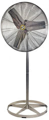 Airmaster - 30" Blade, 1/4 hp, 8,800 Max CFM, Single Phase Food Service Non-Adjustable Pedestal Fan - 115/230 Volts, 1 Speed - Exact Tooling
