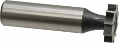 Interstate - 3/4" Diam x 5/32" Face Width, High Speed Steel, 10 Teeth, Shank Connection Woodruff Keyseat Cutter - Uncoated, 2-5/32" OAL x 1/2" Shank, Straight Teeth, ANSI 506, Old Standard 8 - Exact Tooling