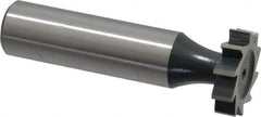 Interstate - 3/4" Diam x 3/16" Face Width, High Speed Steel, 10 Teeth, Shank Connection Woodruff Keyseat Cutter - Uncoated, 2-3/16" OAL x 1/2" Shank, Straight Teeth, ANSI 606, Old Standard 9 - Exact Tooling