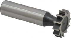 Interstate - 7/8" Diam x 7/32" Face Width, High Speed Steel, 10 Teeth, Shank Connection Woodruff Keyseat Cutter - Uncoated, 2-7/32" OAL x 1/2" Shank, Straight Teeth, ANSI 707, Old Standard 12 - Exact Tooling
