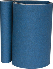 Norton - 4" Wide x 24" OAL, 120 Grit, Zirconia Alumina Abrasive Belt - Zirconia Alumina, Fine, Coated, Y Weighted Cloth Backing, Series 3X - Exact Tooling