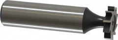 Interstate - 5/8" Diam x 1/8" Face Width, Cobalt, 8 Teeth, Shank Connection Woodruff Keyseat Cutter - Uncoated, 2-1/8" OAL x 1/2" Shank, Straight Teeth, ANSI 405, Old Standard 5 - Exact Tooling