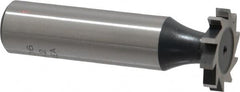 Interstate - 3/4" Diam x 1/8" Face Width, Cobalt, 10 Teeth, Shank Connection Woodruff Keyseat Cutter - Uncoated, 2-1/8" OAL x 1/2" Shank, Straight Teeth, ANSI 406, Old Standard 7 - Exact Tooling