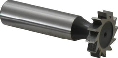 Interstate - 7/8" Diam x 3/16" Face Width, Cobalt, 10 Teeth, Shank Connection Woodruff Keyseat Cutter - Uncoated, 2-3/16" OAL x 1/2" Shank, Straight Teeth, ANSI 607, Old Standard 11 - Exact Tooling