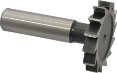 Interstate - 1-1/2" Diam x 1/4" Face Width, Cobalt, 16 Teeth, Shank Connection Woodruff Keyseat Cutter - Uncoated, 2-1/4" OAL x 1/2" Shank, Straight Teeth, ANSI 812, Old Standard 24 - Exact Tooling