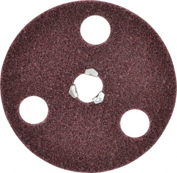 Norton - 5" Medium Grade Aluminum Oxide Deburring Disc - 5/8-11 Threaded Center Hole, Quick Change Connection - Exact Tooling