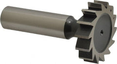 Interstate - 1-1/4" Diam x 5/16" Face Width, Cobalt, 14 Teeth, Shank Connection Woodruff Keyseat Cutter - Uncoated, 2-5/16" OAL x 1/2" Shank, Straight Teeth, ANSI 1010, Old Standard D - Exact Tooling