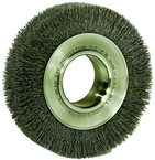 6" Diameter - 2" Arbor Hole - Crimped Steel Wire Straight Wheel - Exact Tooling