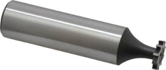 Interstate - 3/8" Diam x 1/16" Face Width, Cobalt, 6 Teeth, Shank Connection Woodruff Keyseat Cutter - Uncoated, 2-1/16" OAL x 1/2" Shank, Straight Teeth, ANSI 203, Old Standard 211 - Exact Tooling