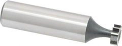 Interstate - 3/8" Diam x 1/8" Face Width, Cobalt, 6 Teeth, Shank Connection Woodruff Keyseat Cutter - Uncoated, 2-1/8" OAL x 1/2" Shank, Straight Teeth, ANSI 403, Old Standard 213 - Exact Tooling