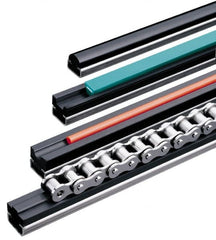 Fenner Drives - 0.59" Guide Height, C3 Mount, UHMW PE, Round Belt Guide - 10" Overall Width x 0.79" Overall Height, Galvanized Steel - Exact Tooling