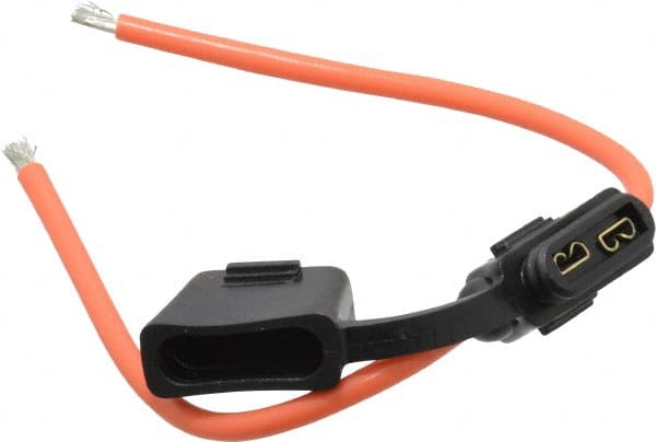 Ferraz Shawmut - 30 Amp AF Black Automotive Fuse Holder - 32 Volt, Orange #12 Wire - Exact Tooling