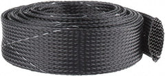 Techflex - Black/White Braided Expandable Cable Sleeve - 10' Coil Length, -103 to 257°F - Exact Tooling