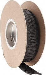 Techflex - Black Braided Cable Sleeve - 25' Coil Length, -103 to 257°F - Exact Tooling