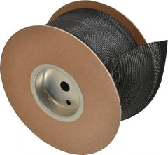Techflex - Black Braided Cable Sleeve - 25' Coil Length, -103 to 257°F - Exact Tooling