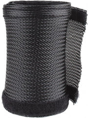 Techflex - Black Braided Cable Sleeve - 3' Coil Length, -103 to 257°F - Exact Tooling