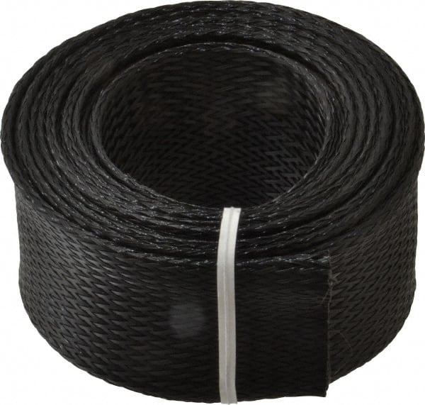 Techflex - Black Braided Expandable Cable Sleeve - 10' Coil Length, -103 to 257°F - Exact Tooling