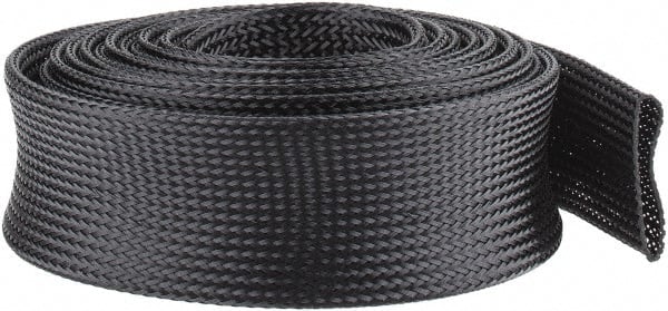 Techflex - Black Braided Expandable Cable Sleeve - 10' Coil Length, -103 to 257°F - Exact Tooling