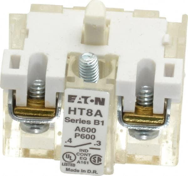 Eaton Cutler-Hammer - 1 to 500 mA, Electrical Switch Contact Block - 5 to 28 Volt, 30-1/2mm Hole, For Use with Indicating Lights, Pushbuttons - Exact Tooling