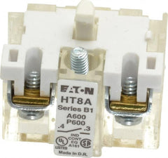 Eaton Cutler-Hammer - 1 to 500 mA, Electrical Switch Contact Block - 5 to 28 Volt, 30-1/2mm Hole, For Use with Indicating Lights, Pushbuttons - Exact Tooling