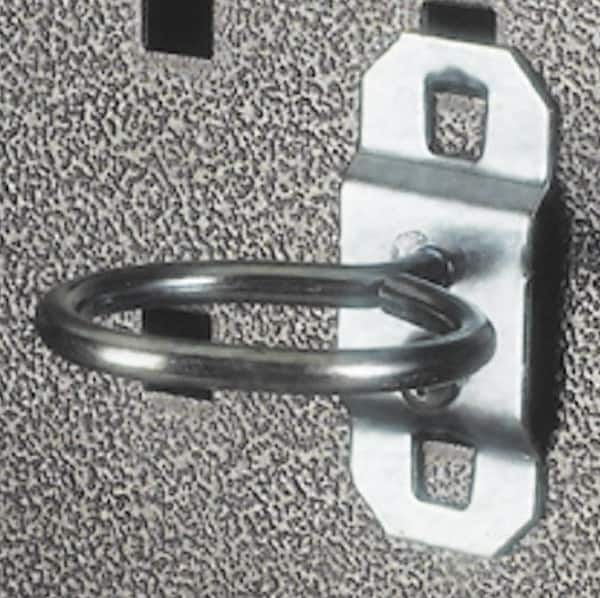Triton - 1-3/4" ID, 3/16" Diam, 2-1/2" Long Single Ring Tool Holder Pegboard Hook - 2-3/4" Projection, Steel - Exact Tooling