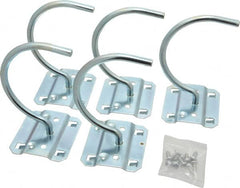 Triton - 3" ID, 1/4" Diam, 3-7/8" Long Pegboard Curved Hook Pegboard Hook - 4" Projection, Steel - Exact Tooling