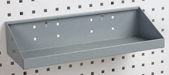 Triton - 18" Long LocBoard Shelf Pegboard Hook - 6-11/16" Projection, Steel - Exact Tooling