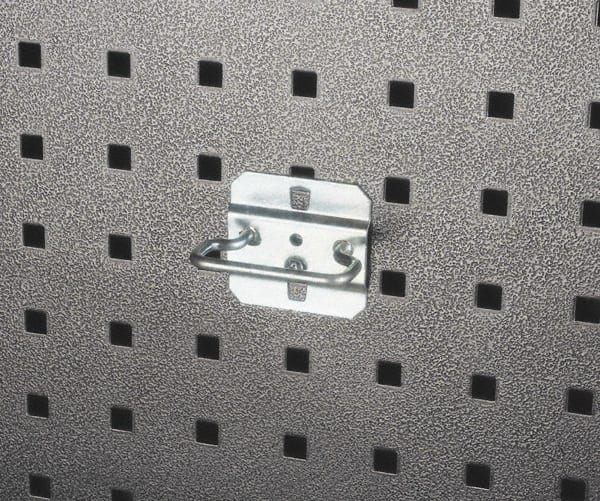 Triton - 3/16" Diam, 1-13/32" Long Closed Hammer/Plier Holder Pegboard Hook - 1-1/2" Projection, Steel - Exact Tooling