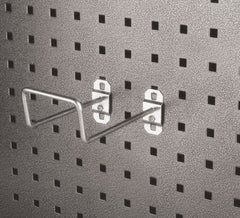 Triton - 1/4" Diam, 8" Long Double Closed End Loop Pegboard Hook - 8-3/4" Projection, 80° Bend, 2" Bend Length, Steel - Exact Tooling