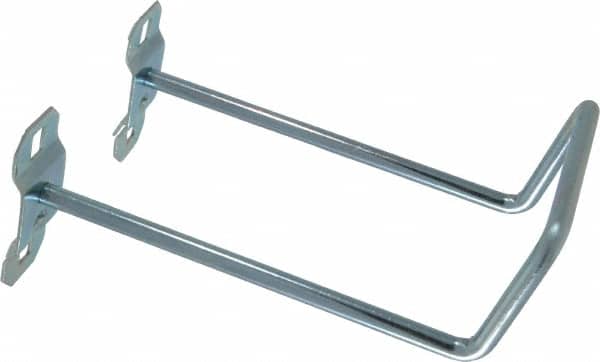 Triton - 1/4" Diam, 5" Long Double Closed End Loop Pegboard Hook - 5-3/4" Projection, 80° Bend, 2" Bend Length, Steel - Exact Tooling