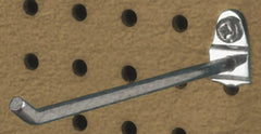 Triton - 1/4" Diam, 8" Long Single Angled End Pegboard Hook - 8-5/8" Projection, 30° Bend, 1/2" Bend Length, Steel - Exact Tooling