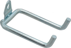 Triton - 3/16" Diam, 2-13/16" Long Double Arm Pegboard Hook - 3-3/8" Projection, 80° Bend, 3/4" Bend Length, Steel - Exact Tooling