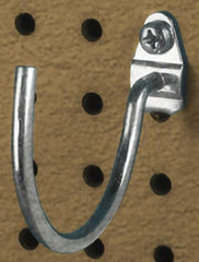 Triton - 2" ID, 3/16" Diam, 2-1/4" Long Curved Pegboard Hook - 2-5/8" Projection, Steel - Exact Tooling