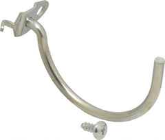 Triton - 3" ID, 1/4" Diam, 3-3/4" Long Curved Pegboard Hook - 4-1/16" Projection, Steel - Exact Tooling