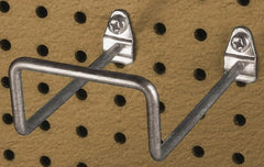 Triton - 2-3/4" ID, 1/4" Diam, 5" Long Double Closed End Loop Pegboard Hook - 5-5/8" Projection, 80° Bend, 2" Bend Length, Steel - Exact Tooling