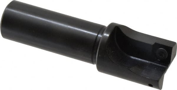 Cutting Tool Technologies - 1" Cut Diam, 0.34" Max Depth of Cut, 3/4" Shank Diam, 3-1/4" OAL, Indexable Square Shoulder Centercutting End Mill - SPEB 322, SPEH 322 Inserts, Flatted Shank, 90° Lead Angle - Exact Tooling