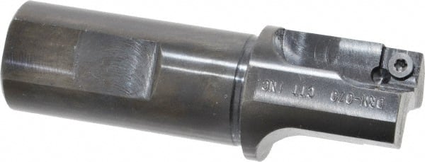 Cutting Tool Technologies - 1-1/4" Cut Diam, 0.34" Max Depth of Cut, 1" Shank Diam, 3.62" OAL, Indexable Square Shoulder Centercutting End Mill - SPEB 322, SPEH 322 Inserts, Flatted Shank, 90° Lead Angle - Exact Tooling