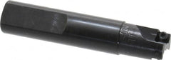 Cutting Tool Technologies - 5/8" Cut Diam, 0.22" Max Depth of Cut, 5/8" Shank Diam, 3.12" OAL, Indexable Square Shoulder End Mill - SPEH 222 Inserts, Weldon Shank, 90° Lead Angle - Exact Tooling