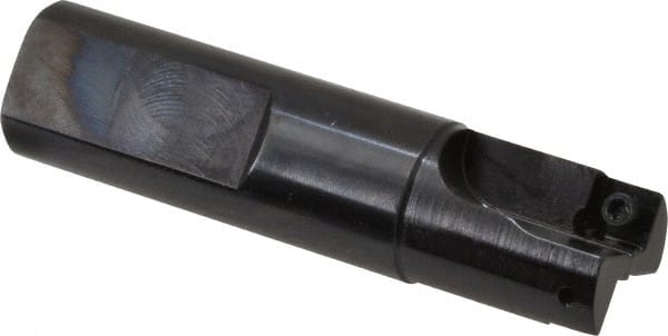 Cutting Tool Technologies - 3/4" Cut Diam, 0.28" Max Depth of Cut, 3/4" Shank Diam, 3.03" OAL, Indexable Square Shoulder End Mill - SPEH 2.522 Inserts, Weldon Shank, 90° Lead Angle - Exact Tooling