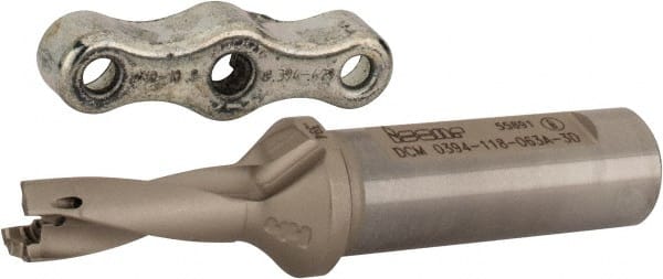 Iscar - 0.394 to 0.409" Diam, 3xD, 1.18" Max Depth, 5/8" Shank Diam, Replaceable Tip Drill - 10 Seat Size, DCM Toolholder, Series ChamDrill - Exact Tooling