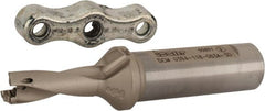 Iscar - 0.394 to 0.409" Diam, 3xD, 1.18" Max Depth, 5/8" Shank Diam, Replaceable Tip Drill - 10 Seat Size, DCM Toolholder, Series ChamDrill - Exact Tooling