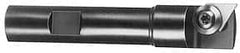 APT - 9/16" Cut Diam, 1/2" Shank Diam, 3" OAL, Indexable Square Shoulder End Mill - TPG 221, TPG 222, TPG 223 Inserts, Weldon Shank, 90° Lead Angle, Series Tri-Dex - Exact Tooling